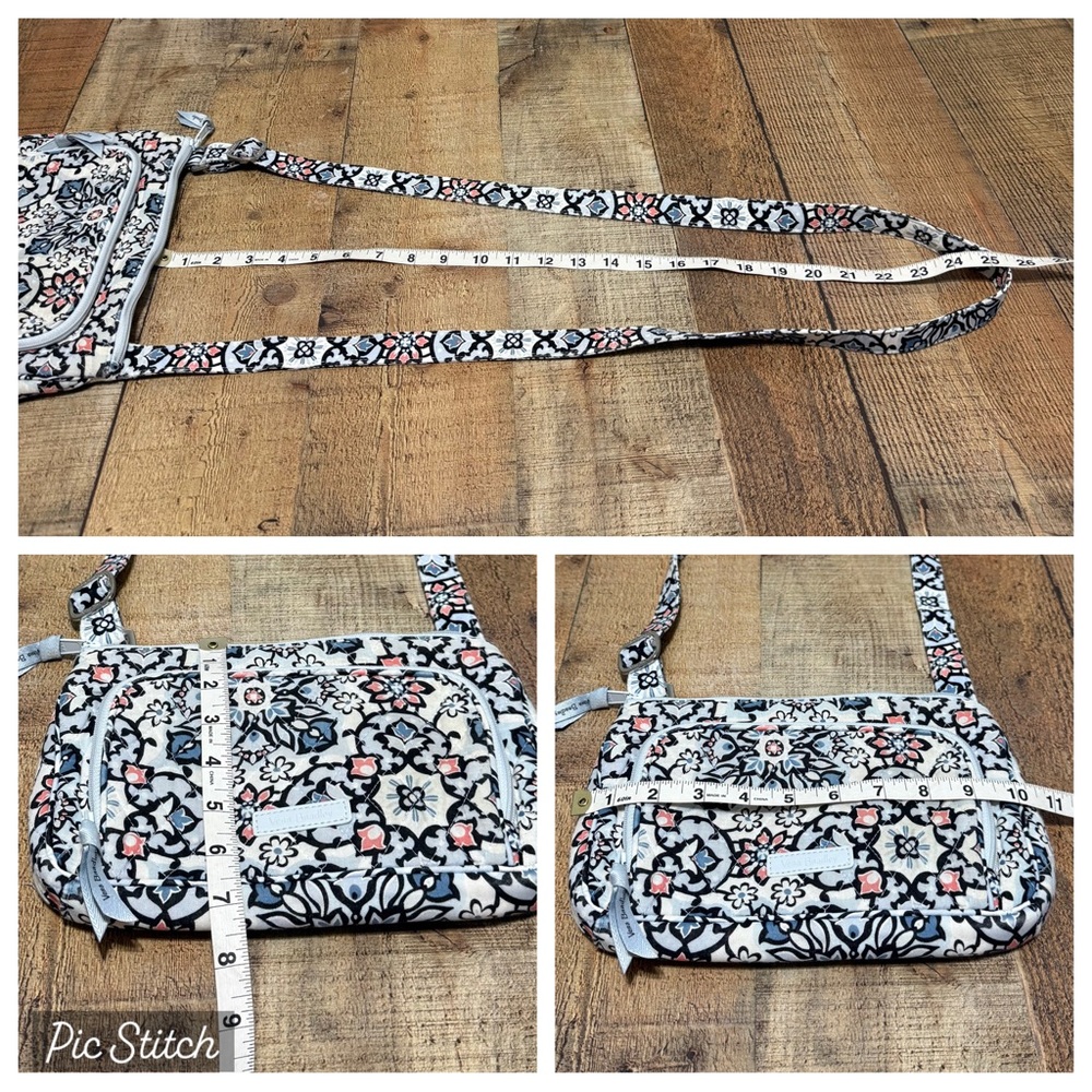 Vera Bradley Women Purse Shoulder Handbag RFID LITTLE HIPSTER LISBON MEDALLION - Picture 11 of 11